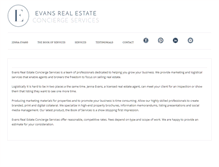 Tablet Screenshot of evansrealestateconcierge.com